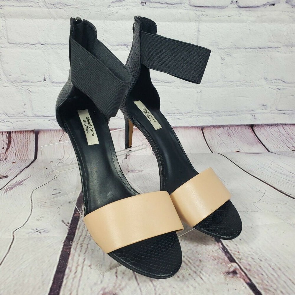 Simply Vera Wang Women's Size 9.5 Black Heels Ankle Shoes